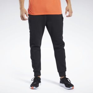 Spodnie Męskie Reebok Training Supply Joggers Czarne PL 87SJVZT